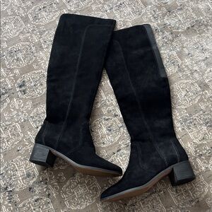Corso Como Black Suede Over the Knee Boots
